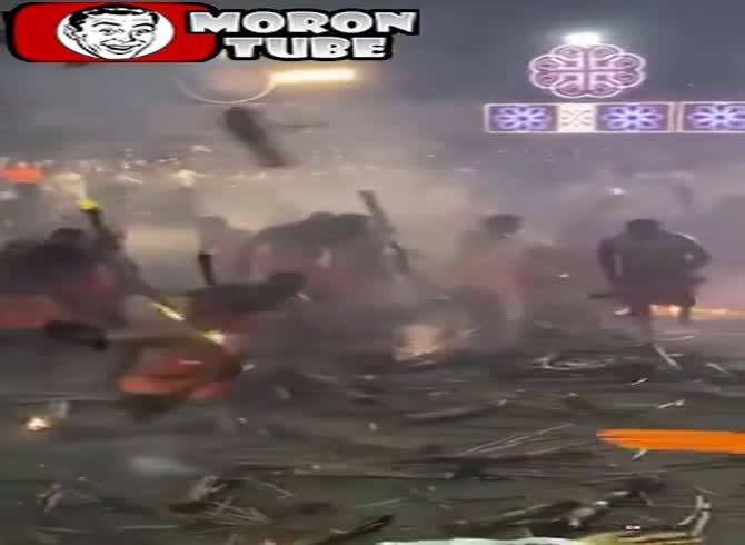 Video :In Karnataka, burning torches are used in ritual warfare